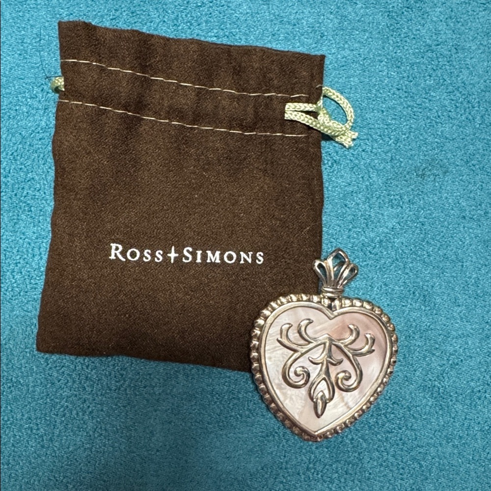 Ross-Simons Silver Heart Pendant with Intricate Design